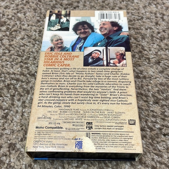 Nuns on the run VHS 1990 videotape - Picture 2 of 5